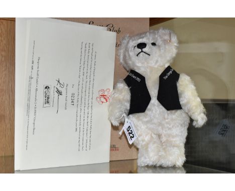 A BOXED STEIFF LIMITED EDITION 'STEIFF CLUB EVENT TEDDY BEAR 2002', no.420337, limited edition no.2347, white long pile mohai