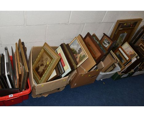 SEVEN BOXES AND LOOSE ASSORTED PRINTS ETC, to include prints after Myles Birket Foster, Kurt Meyers Eberhardt,  prints depict