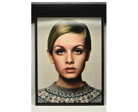 NICK HOLDSWORTH (BRITISH CONTEMPORARY) 'TWIGGY', a contemporary portrait of the model and actress, signed bottom right, mixed