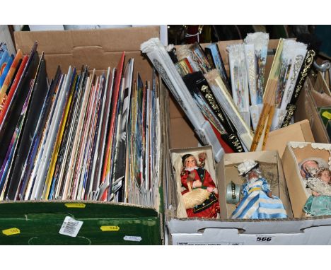 TWO BOXES OF MUSICAL THEATRE PROGRAMMES AND SUNDRIES, to include over sixty Musical Theatre programmes, four early 20th centu