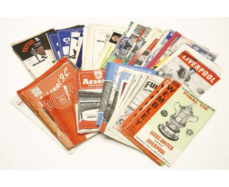 A quantity of vintage football programmes, predominately dating from the early 1960s and including international matches, lea