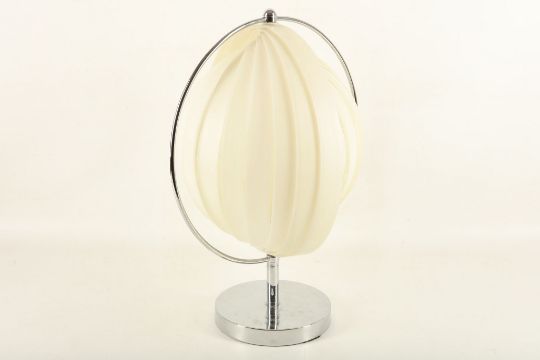 A 1960s White Acrylic Table Lamp In The Manner Of Verner Panton Moon With Chrome Stem - Verner Panton Moon Lamp Table A 1960s White Acrylic Table Lamp In The Manner Of Verner Panton Moon With Chrome Stem - Verner Panton Moon Lamp Table