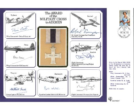 WW2 multisigned DM cover The AWARD of the MILITARY CROSS to AIRMEN signed by WC Brian P. Coote, WC P. M Gosse, Gr Cpt F. A Ha