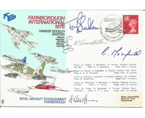 A. Tony L. Blackman Hawker Siddeley Nimrod, C. B. G. Masefield Hawker Siddeley 748, M. Goodfellow Hawker Siddeley 125, J. F. 