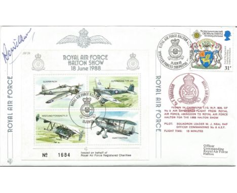 BOB fighter ace Wg Cdr R. C. Wilkinson signed Royal Air Force Halton Show 18th June 1988 signed FDC No. 729 of 750. Flown in 