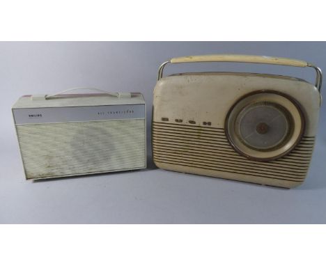 A Vintage Bush Radio (AF) Together with a Vintage Phillips Portable Record Player 