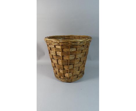 A Vintage Wicker Basket, 33cm High 
