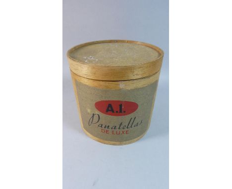 A Vintage Cylindrical Cigar Box Containing A1 Panatellas, 13cm High and 13.5cm Diameter 