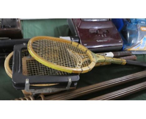 Three Vintage Tennis Rackets 