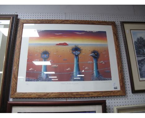 'Modern Inconveniences' Limited Edition Coloured Print of 995, signed Shortelliock? 37 x 56.5cm. Ken Duncan 'Harbour Reflecti