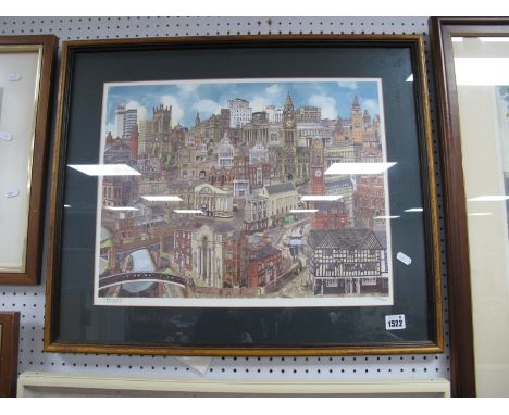 Stuart Moore, 'Memories of Manchester, limited edition colour print of 950, 36 x 46.5cm.