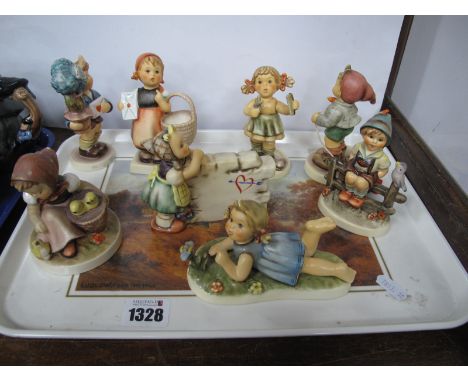 Hummel Figures - to include 'Chick Girl', 'Miss Behave', 'Daydreamer', 'the tallest 'Good News' 11.5cm (8)