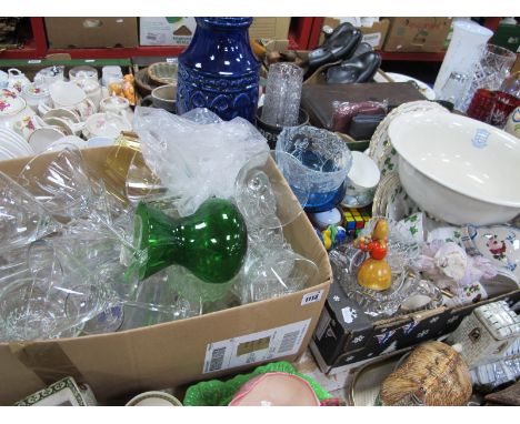 Glassware, Colclough part tea service, etc:- Two Boxes.