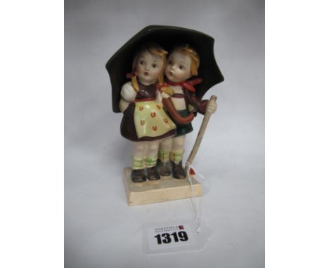 A C.1940's Beswick Figure "Stormy Weather", 'Original Hummel Studies, Copyright' in gold, impressed No 908, 14.5cm high.