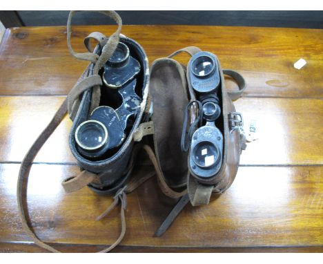 Military, WWI Binoculars by Aitchison, London dated 1917 Military arrow and stamped "Binocular Prismatic No 3 Mark I Magnific