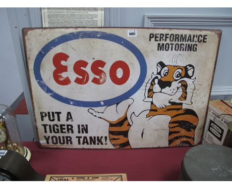 Esso "Put a Tiger in Your Tank" Metal Wall Sign, 50 x 70cm.