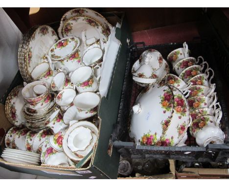 Royal Albert 'Old Country Roses' Dinner and Tea Ware, and ornaments, mainly second quality and oddments, but including thirte