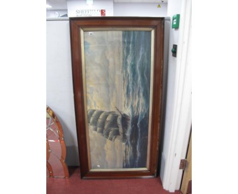 After Fr. Claasen, Clipper Ship at Sea, colour print, 51.5 x 120cm.