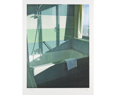 Thomas Ruff.  (1958 Zell am Harmersbach). A.J. 01 (Badezimmer Radisson SAS). 2009. Farboffsetlithographie auf leicht struktur
