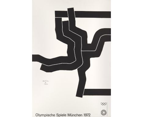 Eduardo Chillida.  (1924 - 2002 San Sebastian). Olympische Spiele München 1972. Lithographie auf BFK Rives Velin (mit Wz.). 8