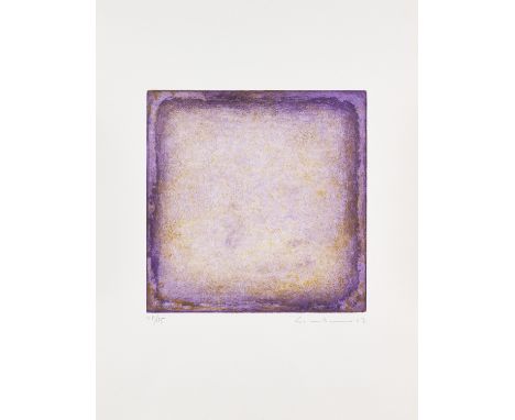 Gotthard Graubner.  (1930 Erlbach (Vogtland) - 2013 Neuss). o.T. (Kissenbild). Farbradierung auf Vélin. 20 x 19,5cm (39,8 x 3