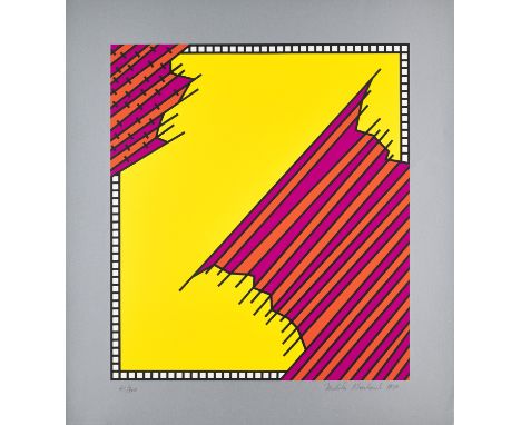Pop Art Nicholas Krushenick (1929 - 1999 New York)o.T. 1972. Farbserigraphie auf CM Fabriano-Velinkarton (mit WZ). 70 x 64 cm