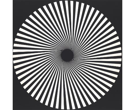 Geometrische Abstraktion - Op Art Wolfgang Ludwig (1923 Mielesdorf - 2009 Berlin)2 Werke. Kinematische Scheibe KS 28 und KS 3