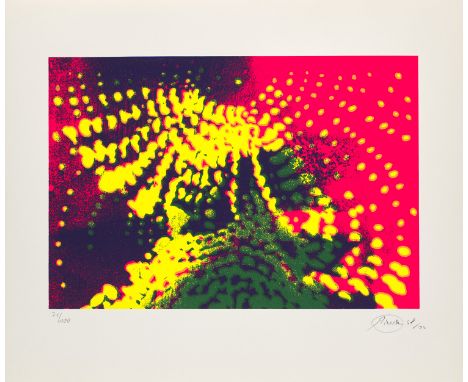 Otto Piene.  (1928 Laasphe/Westf. - 2014 Berlin). Lichtballett V. 1964 - 1972. Farbserigraphie auf leichtem Velinkarton. 29,3
