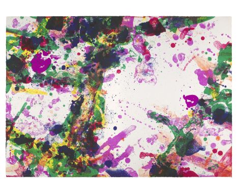 Abstrakter Expressionismus - - Sam Francis.  (1923 San Mateo - 1994 Santa Monica). East Mother. 1971. Lithographie in Farbe a