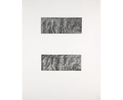 Geometrische Abstraktion - Op Art Markus Raetz (1941 Büren an der Aare - 2020 ebd.)o.T. (Waves). 1995. Radierung von zwei Pla