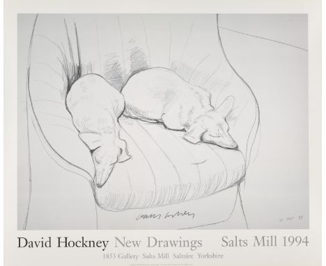 Britische Moderne David Hockney (1937 Bradford/Yorkshire -  lebt in London und Los Angeles)New Drawings. 1994. Plakat in Offs