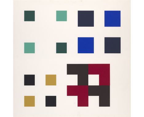 Konkrete Kunst Aurélie Nemours (1910 Paris - 2005 ebd.)o.T. Serigraphie in Farbe auf Velin. Um 1990. Ca. 50 x 50 cm. (59,5 x 
