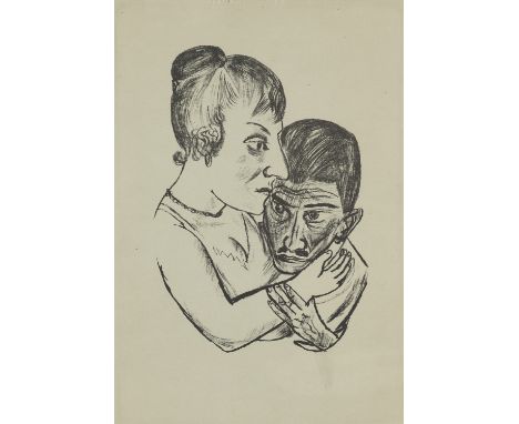 Klassische Moderne - Expressionismus Max Beckmann (1884 Leipzig - 1950 New York)Liebespaar. Um 1923. Lithographie auf dünnem 