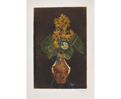 Georges Braque.  (1881 Argenteuil - 1963 Paris). Les marguerites. 1950. Farbradierung auf Velin. 61,5 x 40 cm (76 x 52,5 cm).