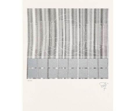 Geometrische Abstraktion - Op Art Jesús Rafael Soto (1923 Ciudad Bolivar/Venezuela - 2005 Paris)Ecriture. 1996. Farbserigraph