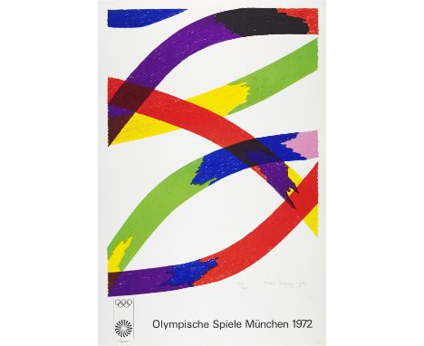 Nachkriegsmoderne - Olympia Piero Dorazio (1929 Rom - 2005 Perugia)Olympische Spiele München 1972. 1970. Farblithographie auf