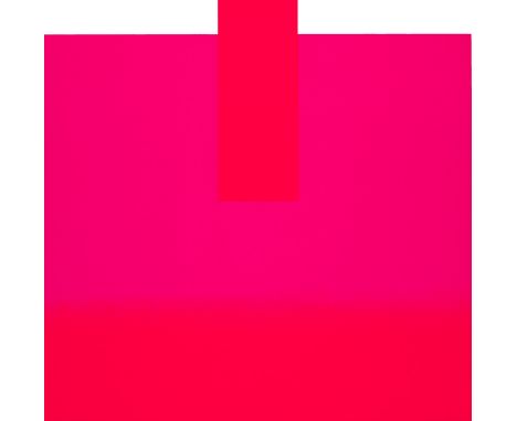 Rupprecht Geiger.  (1908 - 2009 München). (Rot-Orange-Pink) 1 Arbeit aus: all die roten farben, was da alles rot ist, ein seh