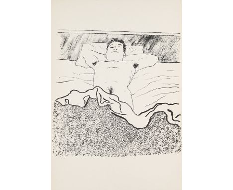Britische Moderne David Hockney (1937 Bradford/Yorkshire - lebt in London und Los Angeles)Geht durch den Spiegel. 1966. Litho