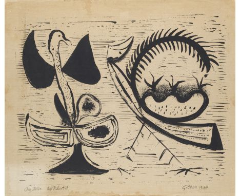Deutsche Nachkriegsmoderne Werner Gilles (1894 Rheyolt - 1961 München)Die Pubertät. 1947. Litographie auf Velin. 36 x 47,5 cm