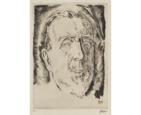 Klassische Moderne - Expressionismus Willi Geiger (1878 Schönbrunn/Landshut - 1971 München)Porträt Heinrich Mann. 1921. Radie