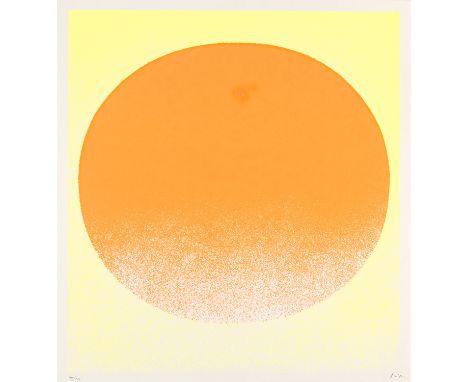 Rupprecht Geiger.  (1908 - 2009 München). orange auf gelb. 1968. Farbserigraphie auf leichtem Velinkarton. 40,5 x 37 cm (43,3