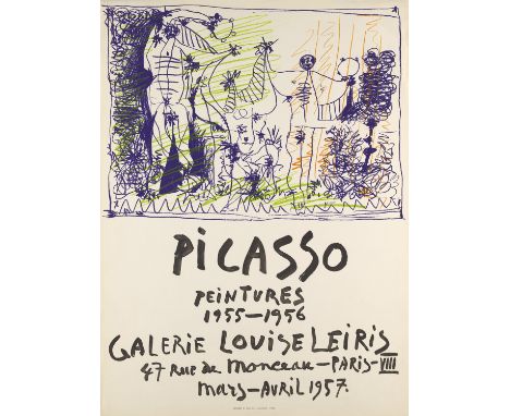 Klassische Moderne Pablo (Malaga 1881 - 1973 Mougins b. Cannes) PicassoPicasso Peintures 1955-1956. 1957. Farblithographie au