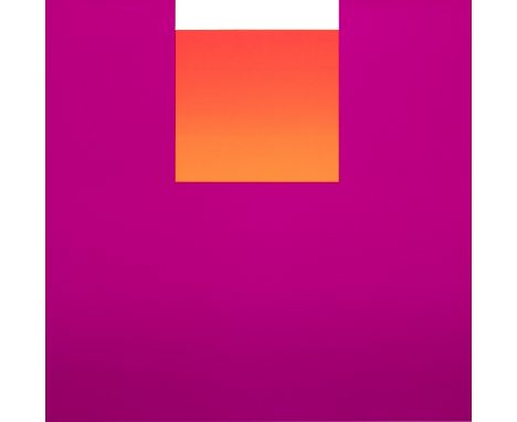 Rupprecht Geiger.  (1908 - 2009 München). (Violett-Orange). 1 Arbeit aus: all die roten farben, was da alles rot ist, ein seh