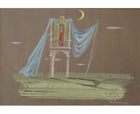 Surrealismus - - Mac Zimmermann.  (1912 Stettin - 1995 Hart bei München). Sammlung von 12 Arbeiten mit Darstellungen von Thea