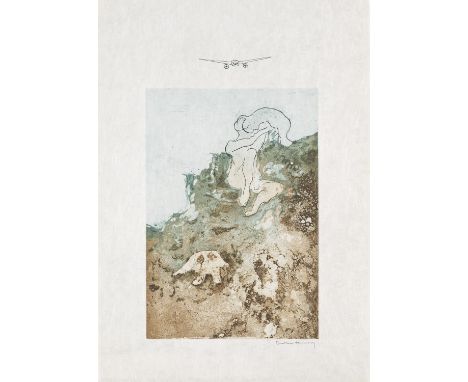 Surrealismus - - Dorothea Tanning.  (1912 Galesberg - 2012 New York). o.T. Aus: La Marée. 1970. Radierung, Weichgrundradierun