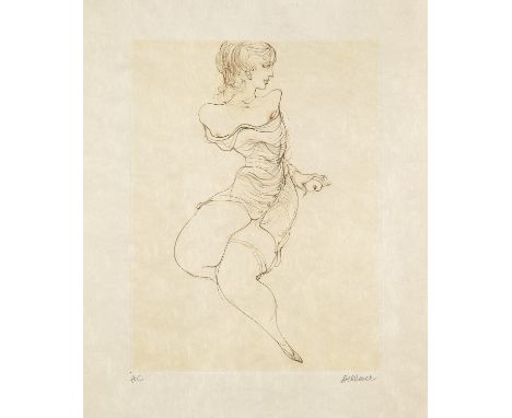 Deutsche Nachkriegsmoderne Hans Bellmer (1902 Kattowitz - 1975 Paris)2 Werke. Sitzende Frau (I) und o.T. (Hommage a Picasso)(