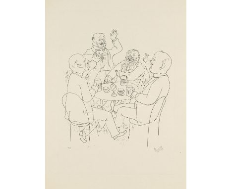 Klassische Moderne - Expressionismus - Neue Sachlichkeit George Grosz (1893 - 1959, Berlin)O alte Burschenherrlichkeit. Aus: 