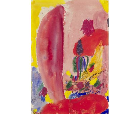 SPUR - - Heimrad Prem.  (1934 Roding - 1978 München). o.T. (abstrakte Komposition). 1963. Mischtechnik mit Aquarell, Pastell 