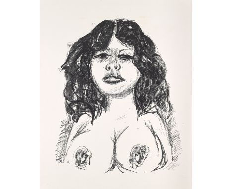 Klassische Moderne Otto Dix (1891 Untermhaus bei Gera - 1969 Singen)Halbakt von vorn. 1966. Lithographie auf BFK-Rives-Bütten