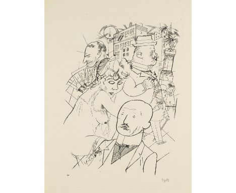 Klassische Moderne - Expressionismus - Neue Sachlichkeit George Grosz (1893 - 1959, Berlin)Dr. Huelsenbeck am Ende. Aus: Ecce